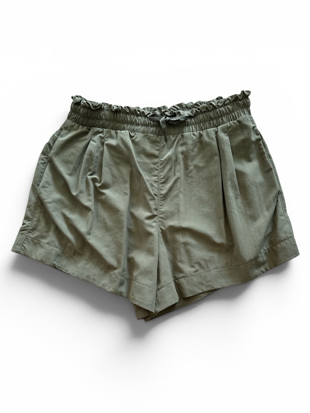 all in motion Olive Green Elastic Waist Pleated Athletic Shorts